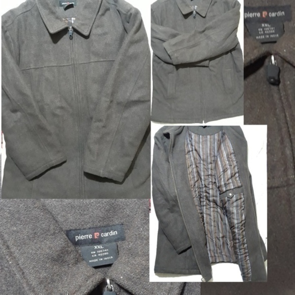 Pierre Cardin Men's  Zip Front Coat- 2X